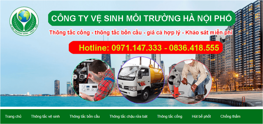 hút bể phốt tại cầu giấy rút hầm cầu hà nội