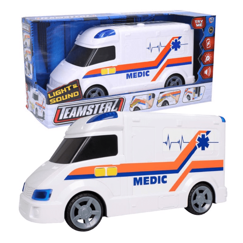 Bộ đồ chơi xe cứu thương và dụng cụ bác sĩ
