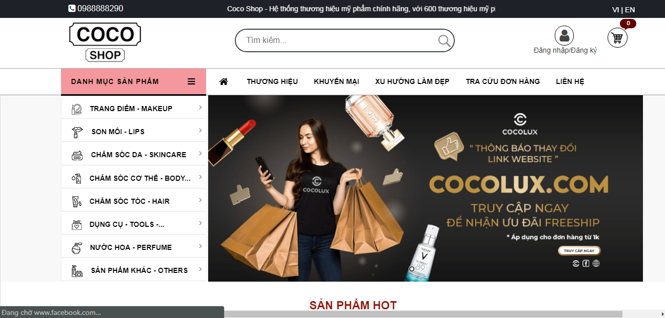 shop mỹ phẩm uy tín Hà Nội - Coco Shop