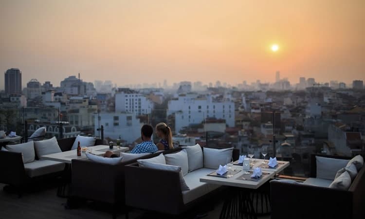 quán cafe rooftop Hà Nội 