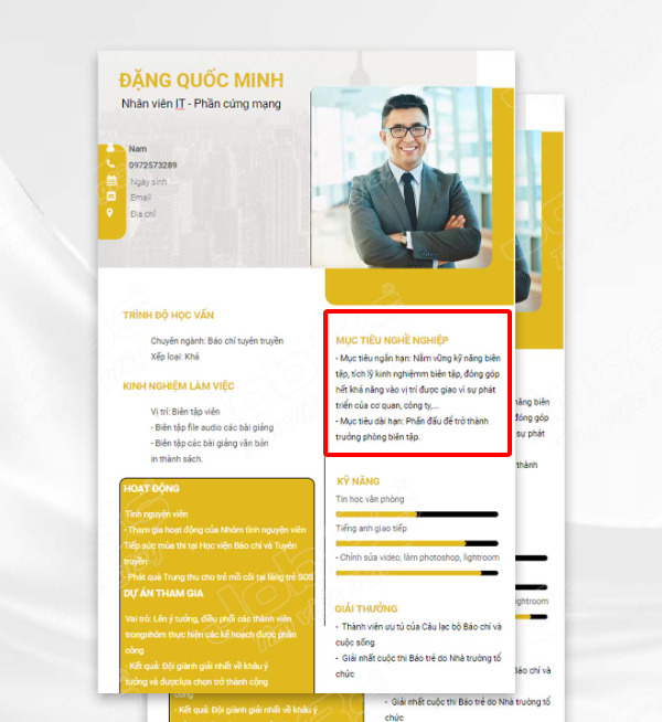 Hướng dẫn tạo CV xin việc online đơn giản sáng tạo trên Job3s